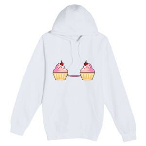 Cupcake Bra Costume Cute Easy Food Halloween Gift Premium Pullover Hoodie