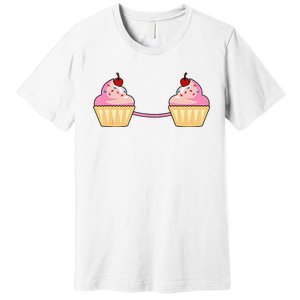 Cupcake Bra Costume Cute Easy Food Halloween Gift Premium T-Shirt