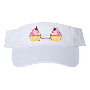 Cupcake Bra Costume Cute Easy Food Halloween Gift Valucap Bio-Washed Visor