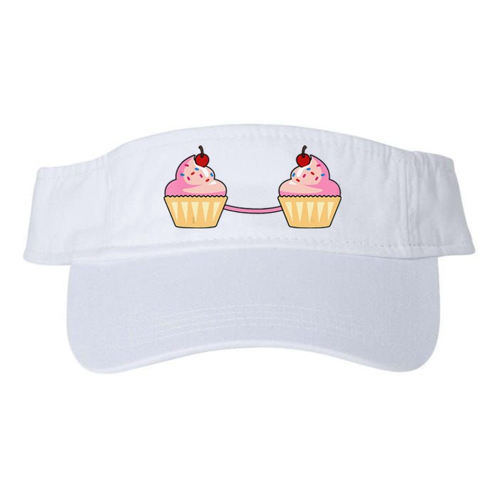 Cupcake Bra Costume Cute Easy Food Halloween Gift Valucap Bio-Washed Visor