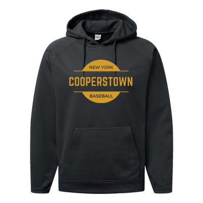 Cooperstown Baseball Cooperstown New York Baseball Hall Of Performance Fleece Hoodie