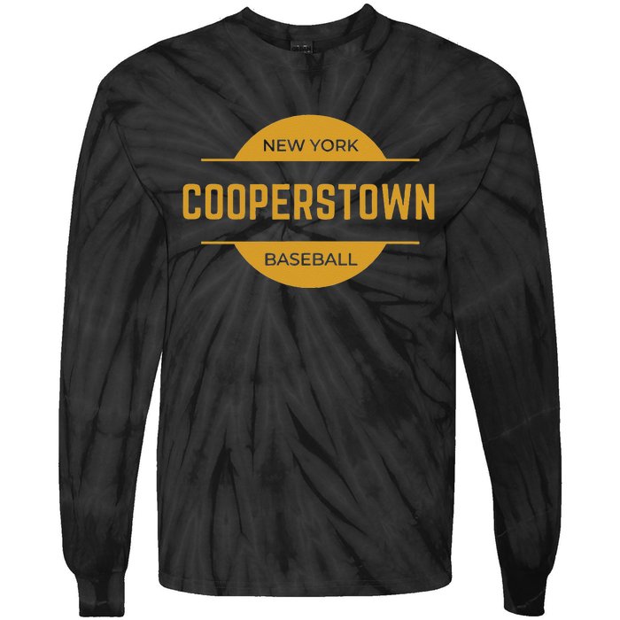 Cooperstown Baseball Cooperstown New York Baseball Hall Of Tie-Dye Long Sleeve Shirt