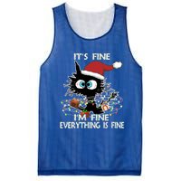 Christmas Black Cat ItS Fine IM Fine Everything Is Fine Great Gift Mesh Reversible Basketball Jersey Tank