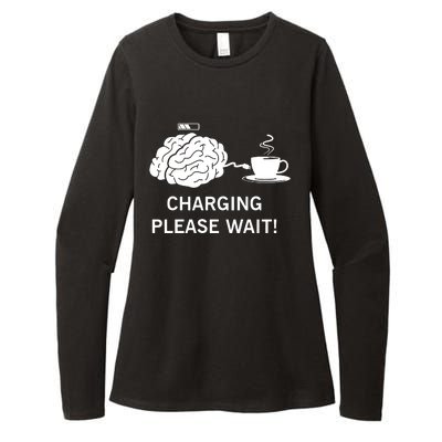 Charging Brain Coffee Womens CVC Long Sleeve Shirt