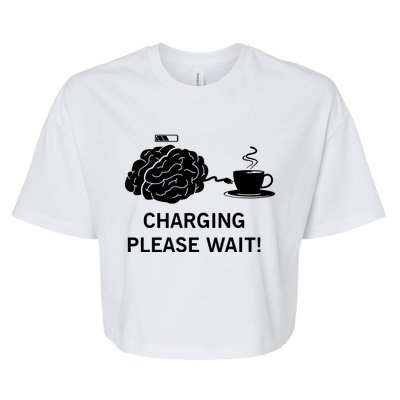 Charging Brain Coffee Bella+Canvas Jersey Crop Tee