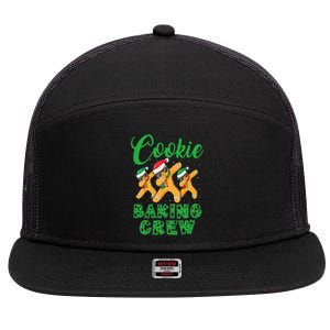 Cookie Baking Crew Dabbing Gingerbread Funny Christmas Hats 7 Panel Mesh Trucker Snapback Hat