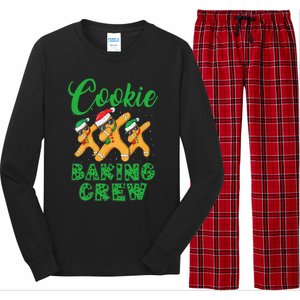 Cookie Baking Crew Dabbing Gingerbread Funny Christmas Hats Long Sleeve Pajama Set