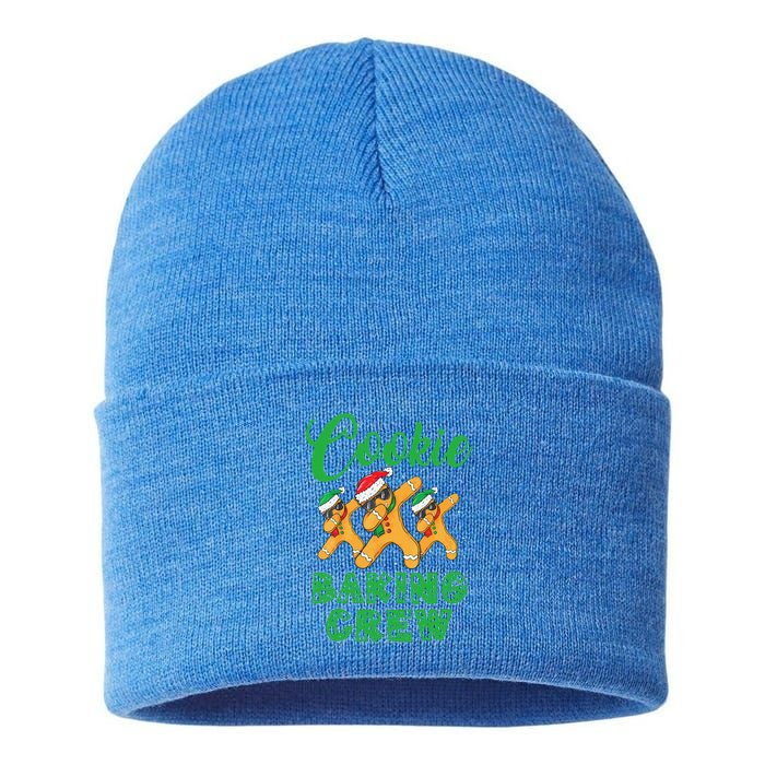 Cookie Baking Crew Dabbing Gingerbread Funny Christmas Hats Sustainable Knit Beanie