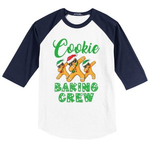 Cookie Baking Crew Dabbing Gingerbread Funny Christmas Hats Baseball Sleeve Shirt