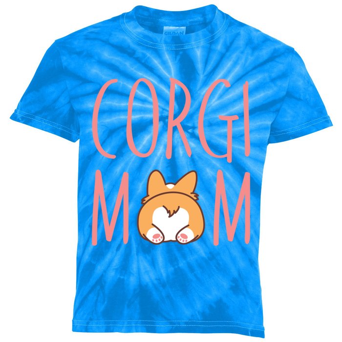 Corgi Butt Corgi Mom Dog Mom Funny Cute Pembroke Welsh Gift Kids Tie-Dye T-Shirt