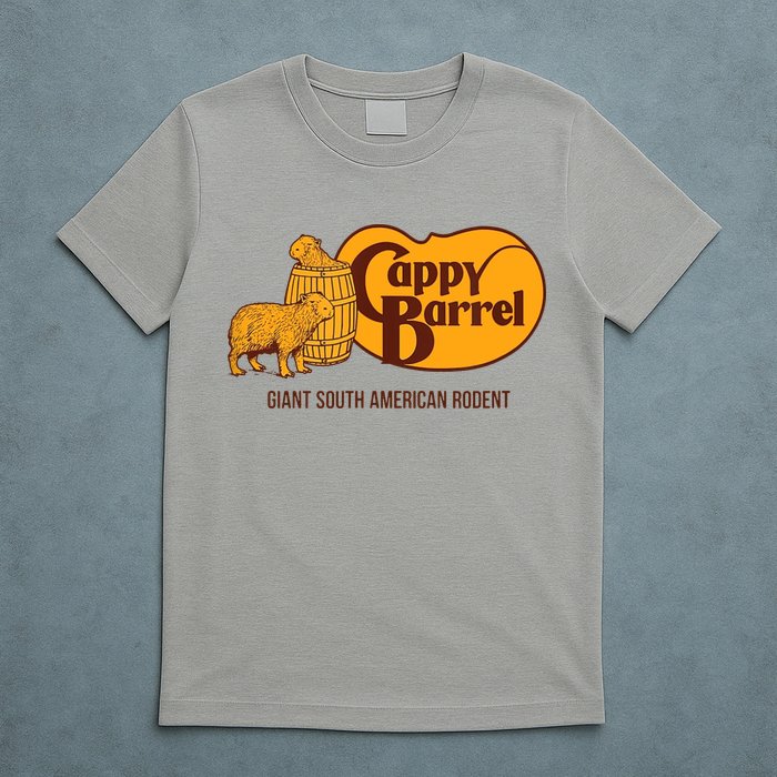 Cappy Barrel Capybara Campaign Store T-Shirt