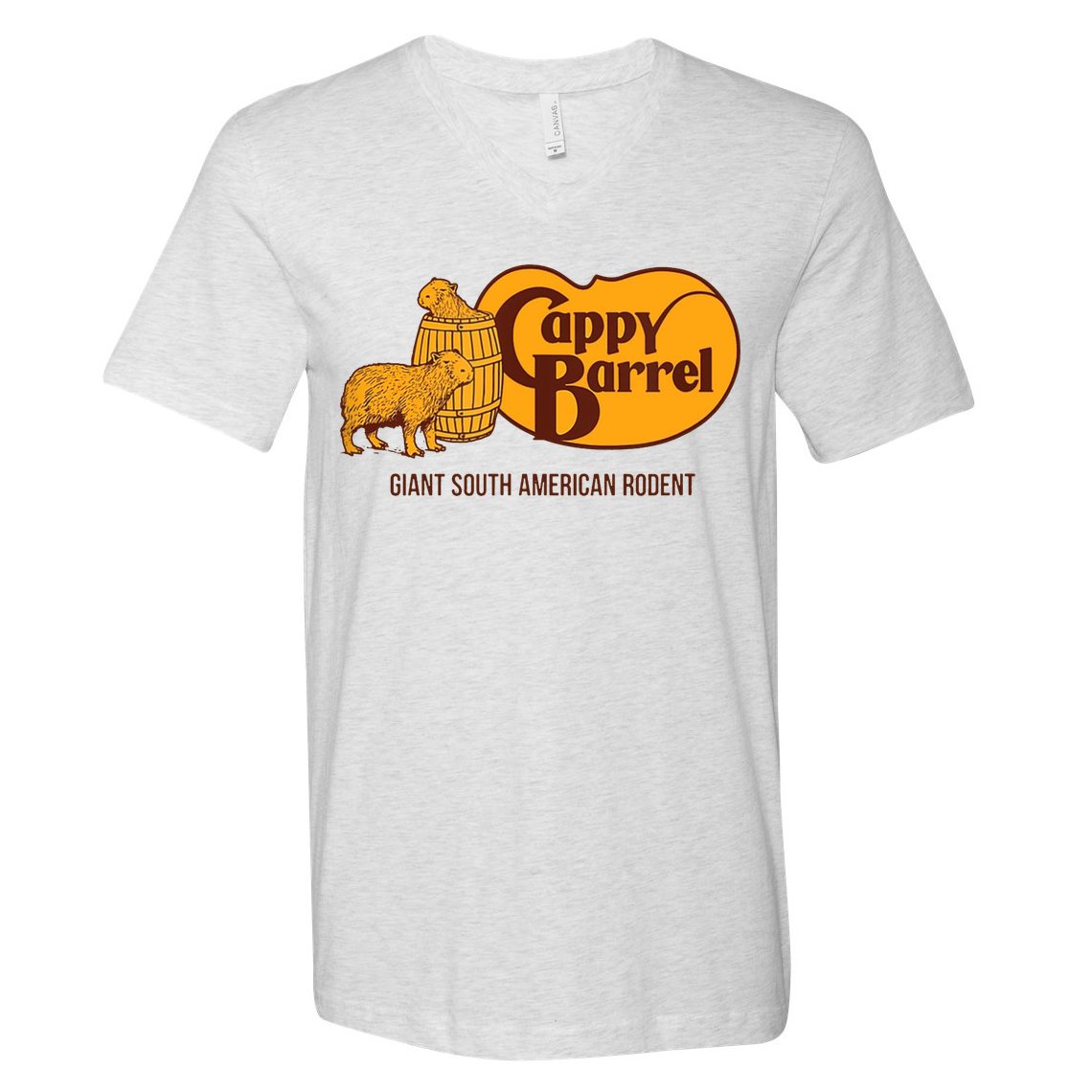 Cappy Barrel Capybara Campaign Store V-Neck T-Shirt