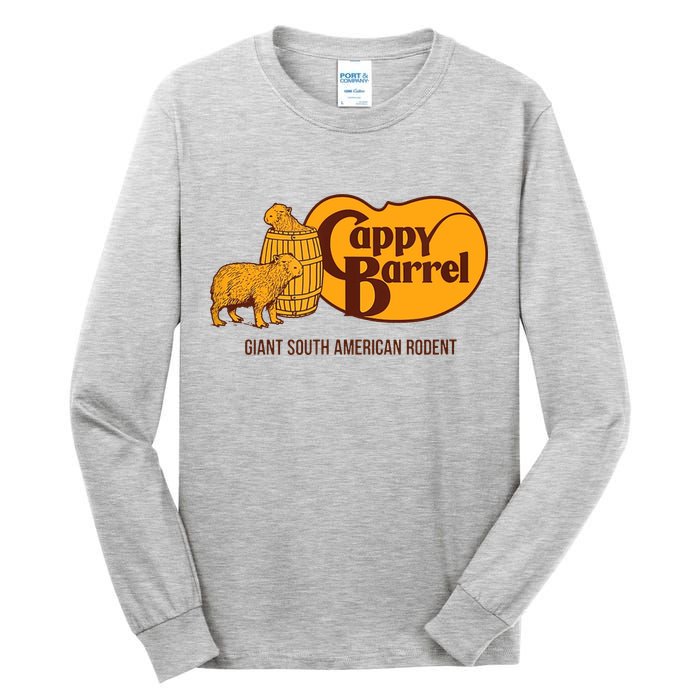 Cappy Barrel Capybara Campaign Store Tall Long Sleeve T-Shirt
