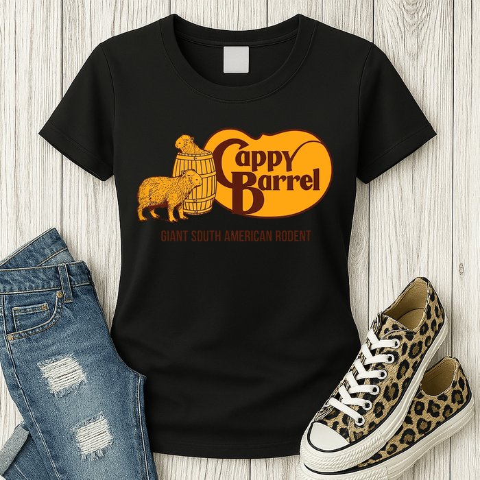 Cappy Barrel Capybara Campaign Store Womens T-Shirt