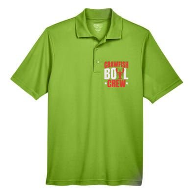 Crawfish Boil Crew Design Funny Crawfish Lover Cajun Season Great Gift Men's Origin Performance Piqué Polo