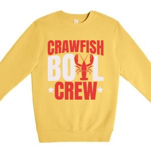 Crawfish Boil Crew Design Funny Crawfish Lover Cajun Season Great Gift Premium Crewneck Sweatshirt