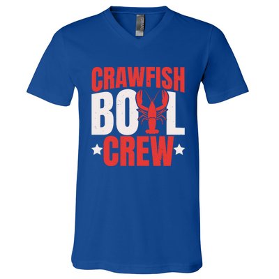 Crawfish Boil Crew Design Funny Crawfish Lover Cajun Season Great Gift V-Neck T-Shirt