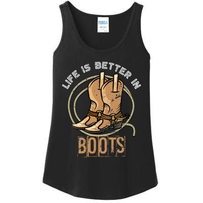 Cowboy Boots Country Cowboy Rodeo Men Gift Western Cowboy Ladies Essential Tank