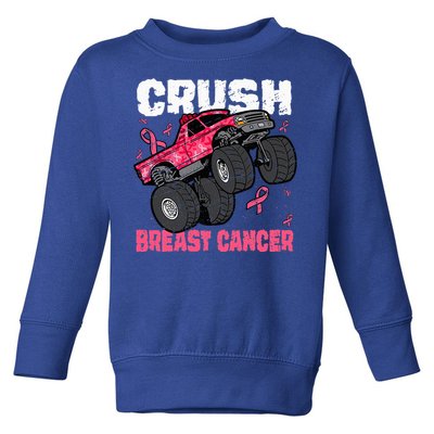 Crush Breast Cancer Monster Truck Toddler Sweatshirt