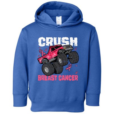 Crush Breast Cancer Monster Truck Toddler Hoodie