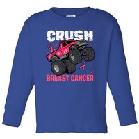 Crush Breast Cancer Monster Truck Toddler Long Sleeve Shirt