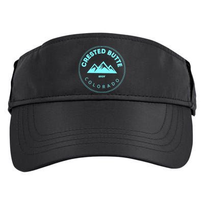 Crested Butte Colorado Mountain Town Elevated Co Skiing Gift Adult Drive Performance Visor