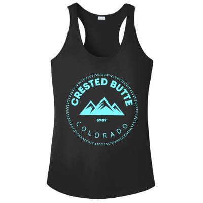 Crested Butte Colorado Mountain Town Elevated Co Skiing Gift Ladies PosiCharge Competitor Racerback Tank