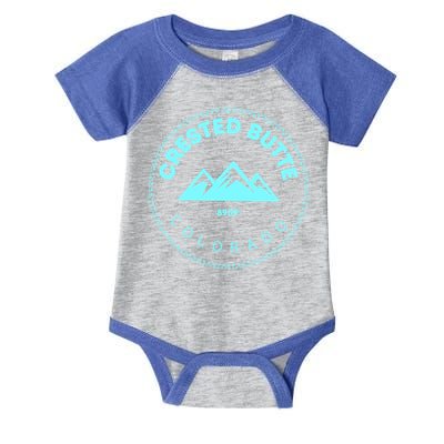 Crested Butte Colorado Mountain Town Elevated Co Skiing Gift Infant Baby Jersey Bodysuit