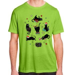 Christmas Black Cats Adult ChromaSoft Performance T-Shirt