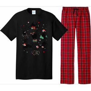 Christmas Black Cats Pajama Set