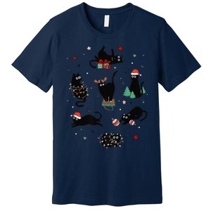 Christmas Black Cats Premium T-Shirt