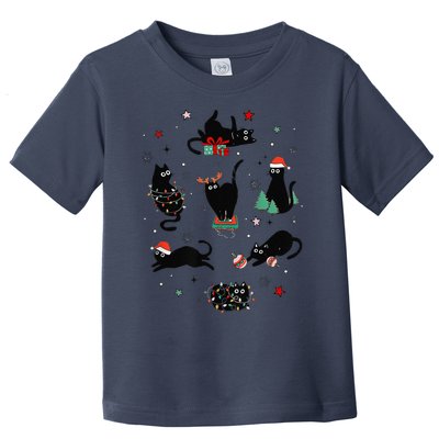 Christmas Black Cats Toddler T-Shirt