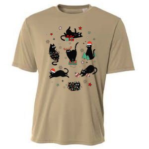 Christmas Black Cats Cooling Performance Crew T-Shirt