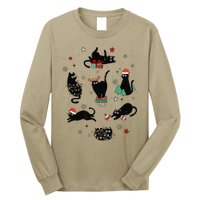 Christmas Black Cats Long Sleeve Shirt