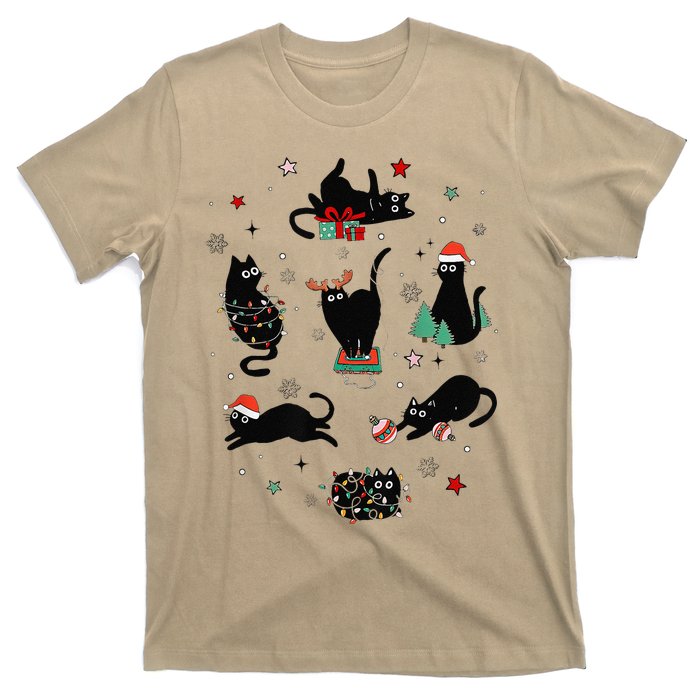 Christmas Black Cats T-Shirt