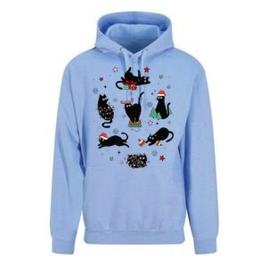 Christmas Black Cats Unisex Surf Hoodie