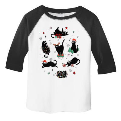 Christmas Black Cats Toddler Fine Jersey T-Shirt