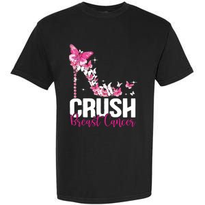 Crush Breast Cancer Awareness Bling Pink Ribbon Garment-Dyed Heavyweight T-Shirt