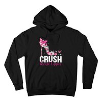 Crush Breast Cancer Awareness Bling Pink Ribbon Hoodie