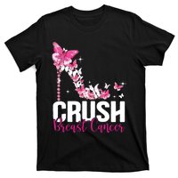 Crush Breast Cancer Awareness Bling Pink Ribbon T-Shirt