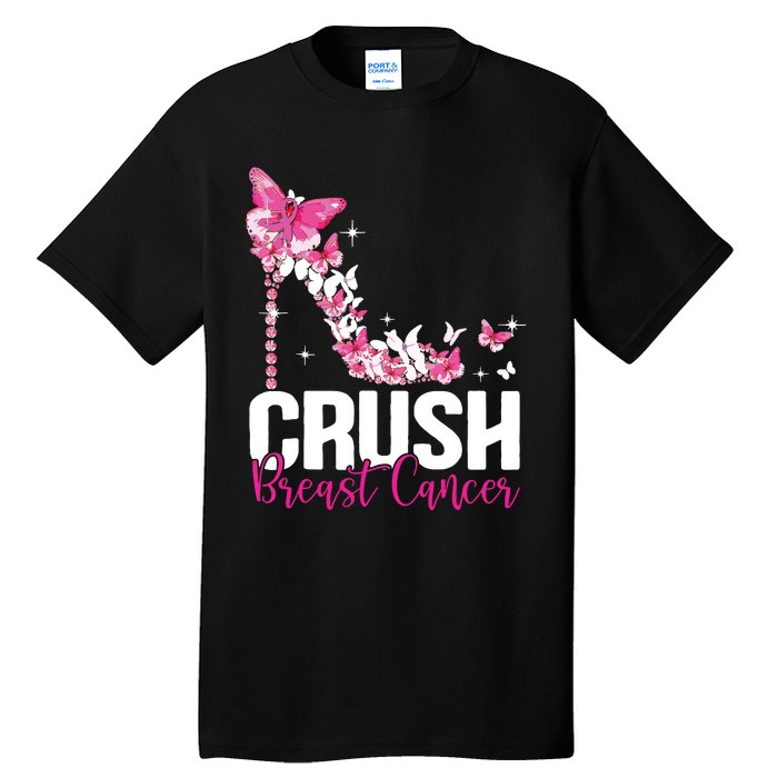 Crush Breast Cancer Awareness Bling Pink Ribbon Tall T-Shirt