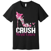 Crush Breast Cancer Awareness Bling Pink Ribbon Premium T-Shirt