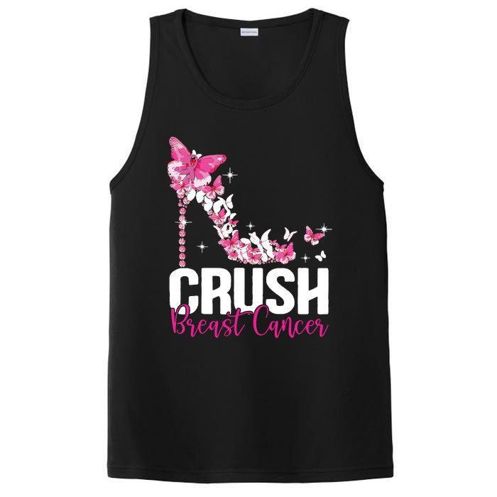 Crush Breast Cancer Awareness Bling Pink Ribbon PosiCharge Competitor Tank