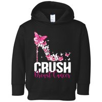 Crush Breast Cancer Awareness Bling Pink Ribbon Toddler Hoodie