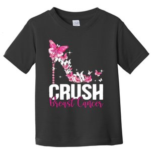 Crush Breast Cancer Awareness Bling Pink Ribbon Toddler T-Shirt