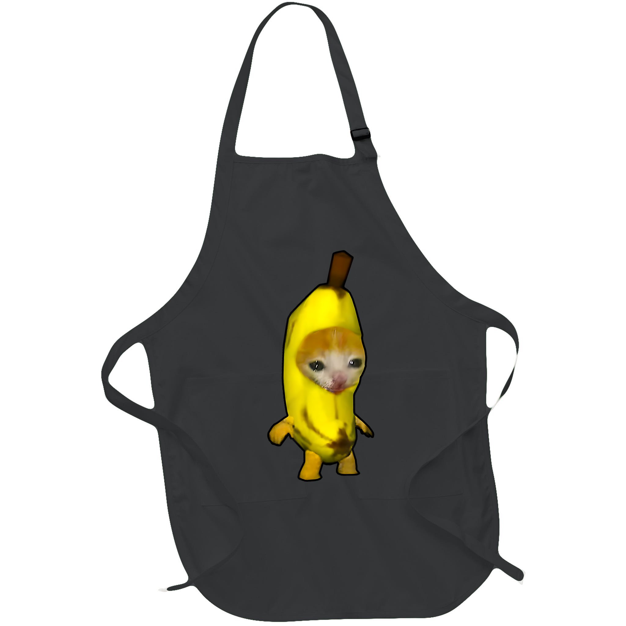 Cute Banana Cat Happy Bananacat Meme Kitty Cat Lovers Meme Apron