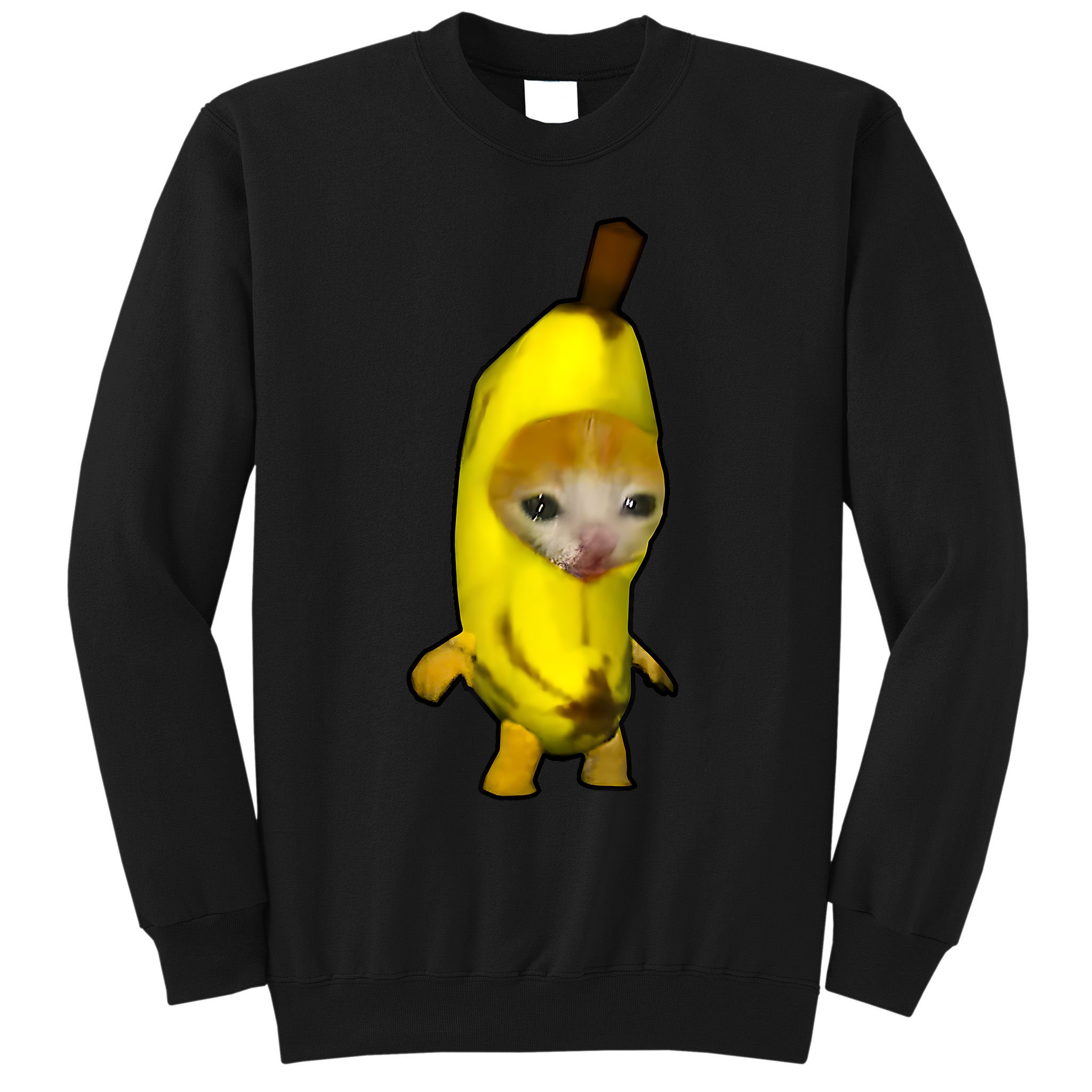 Cute Banana Cat Happy Bananacat Meme Kitty Cat Lovers Meme Sweatshirt