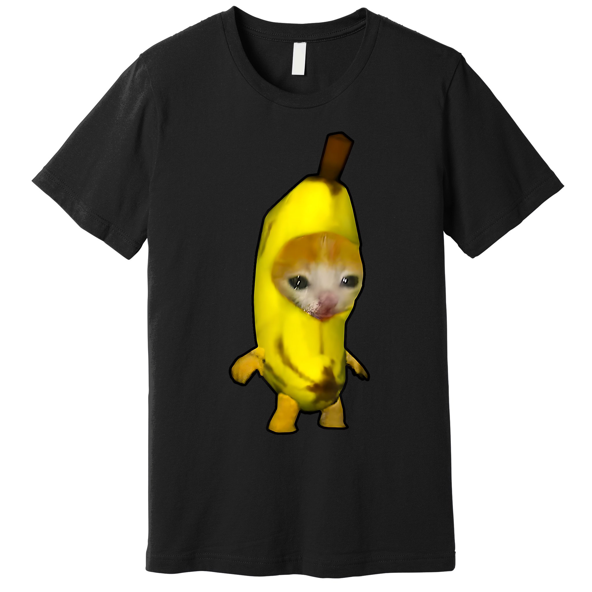 Cute Banana Cat Happy Bananacat Meme Kitty Cat Lovers Meme Premium T-Shirt