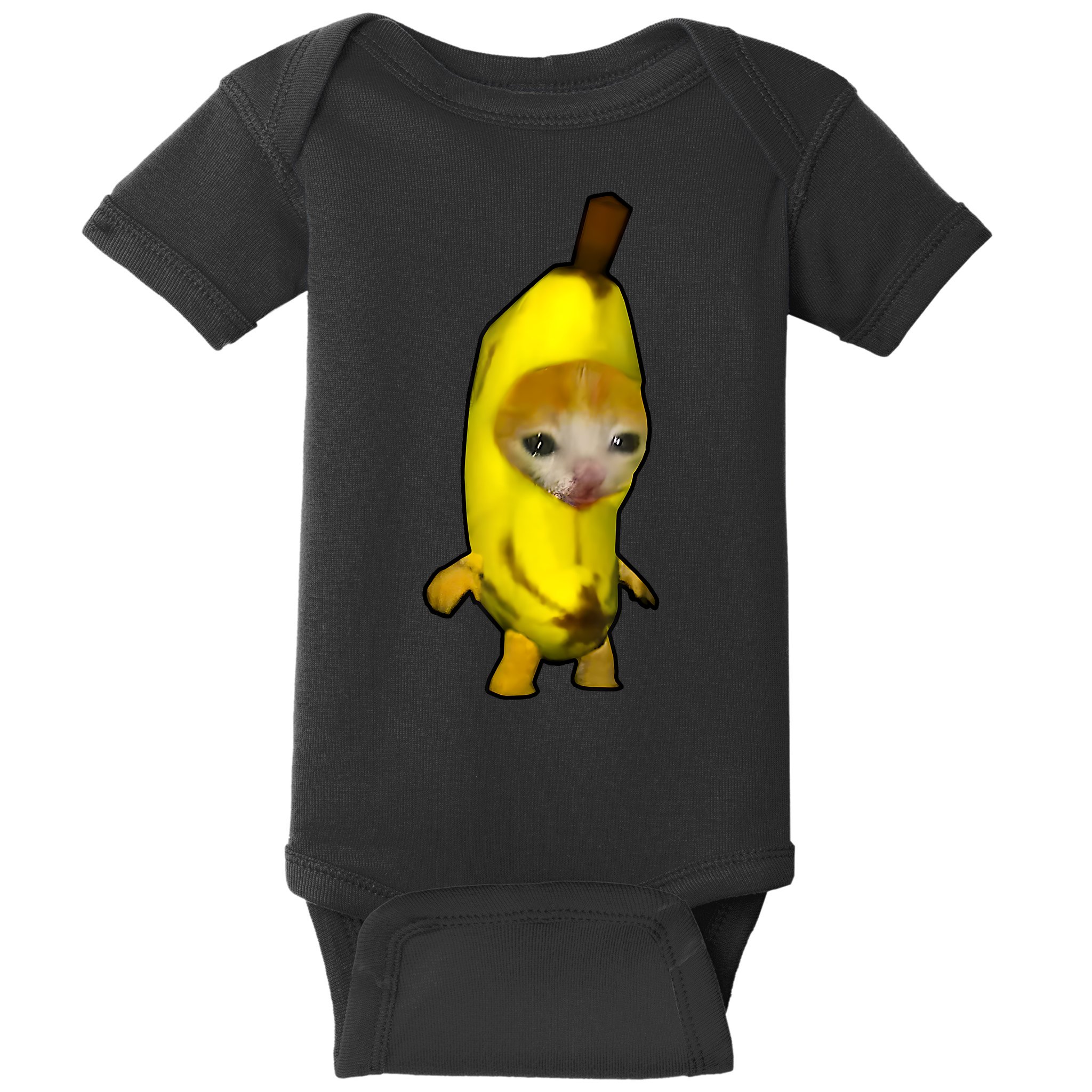 Cute Banana Cat Happy Bananacat Meme Kitty Cat Lovers Meme Baby Bodysuit