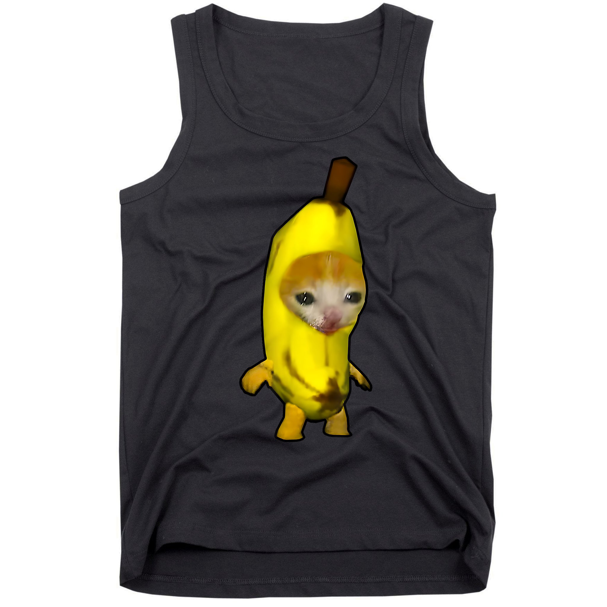 Cute Banana Cat Happy Bananacat Meme Kitty Cat Lovers Meme Tank Top
